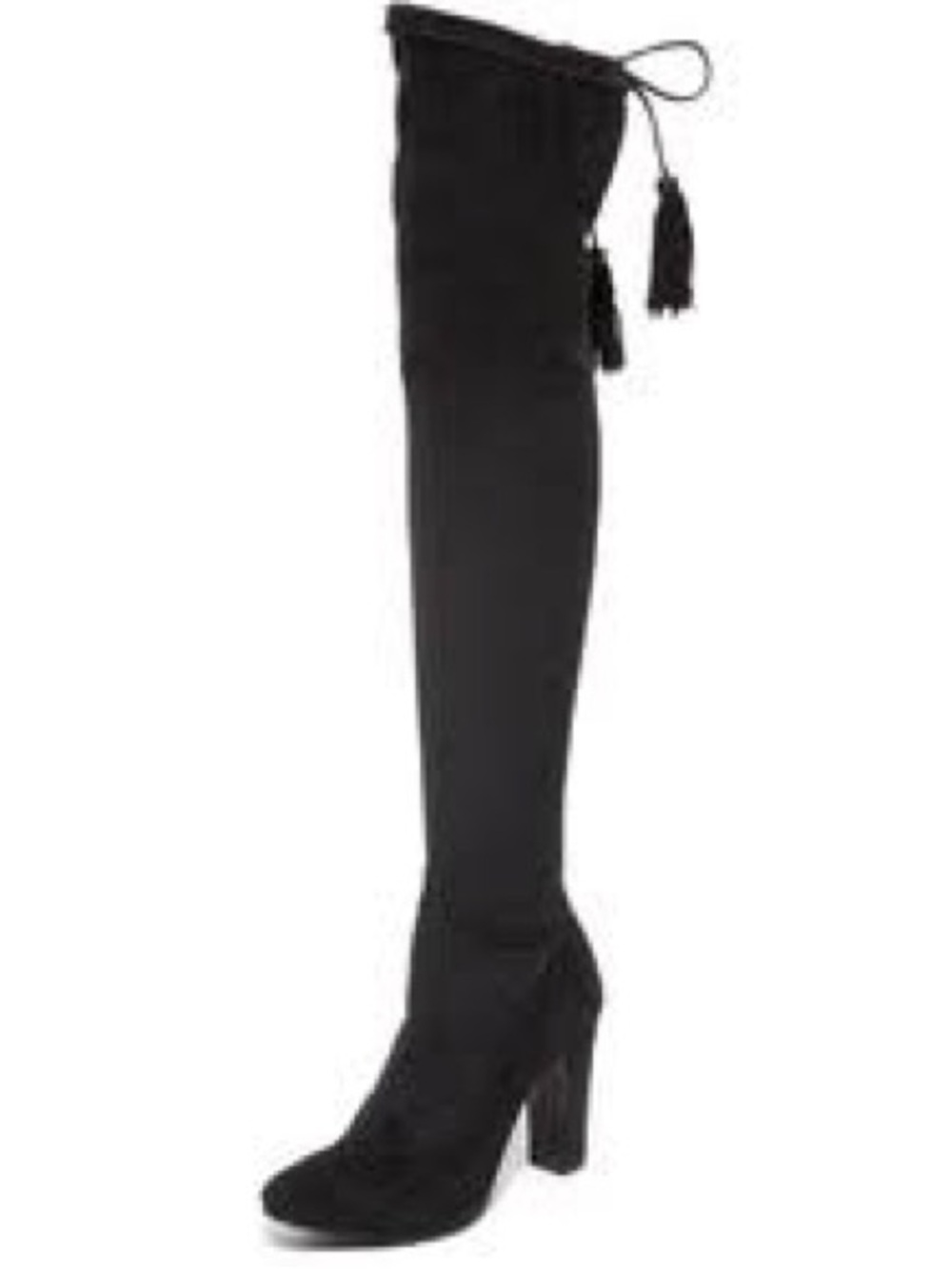 SCHUTZ Black suede Over the Knee Beau heel Boots 8.5